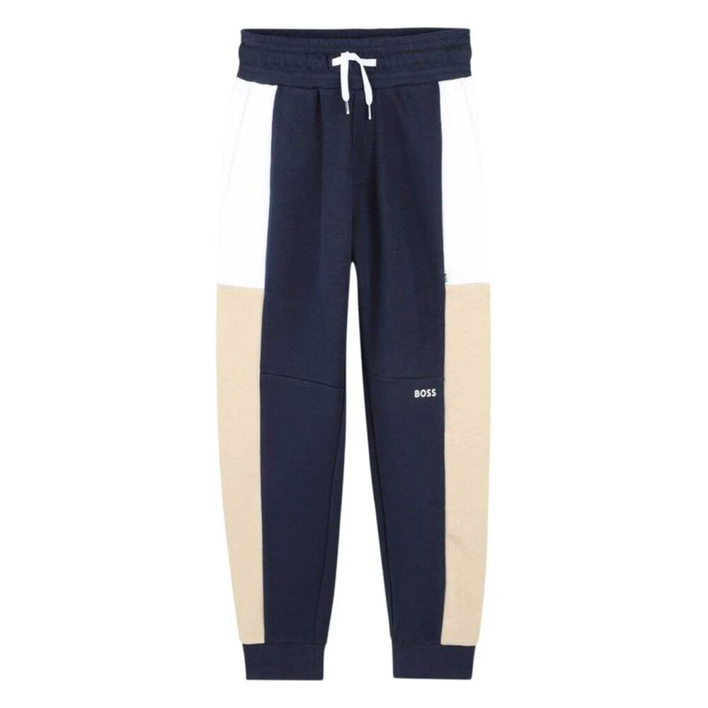 Boss Childrens/Kids Colour Block Sweatpants / Navy